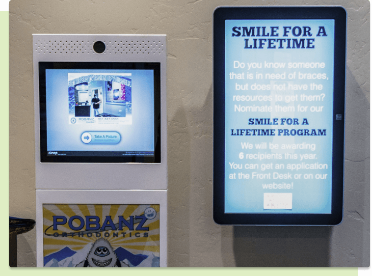 Dental office digital display installation