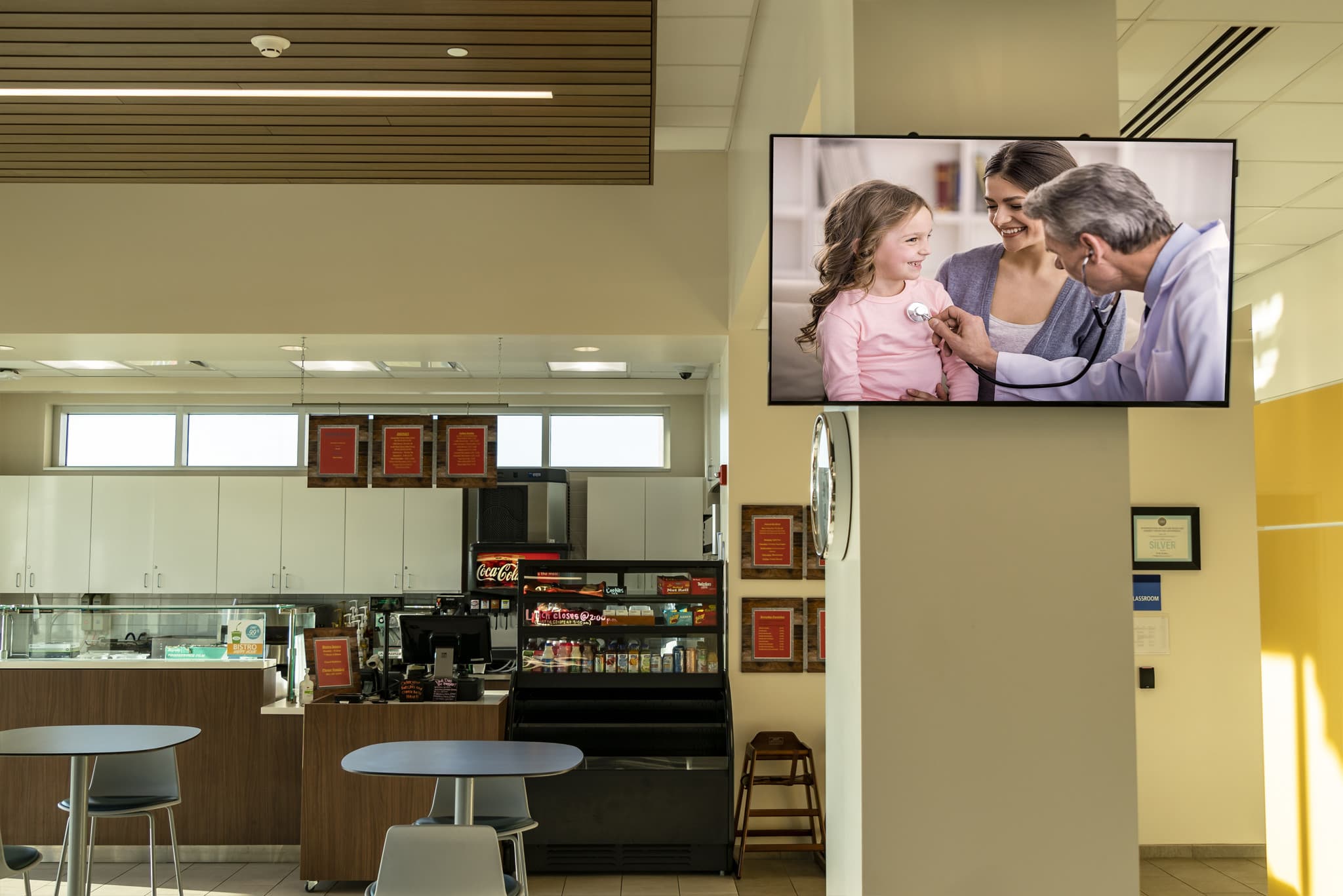 Healthcare information display installation