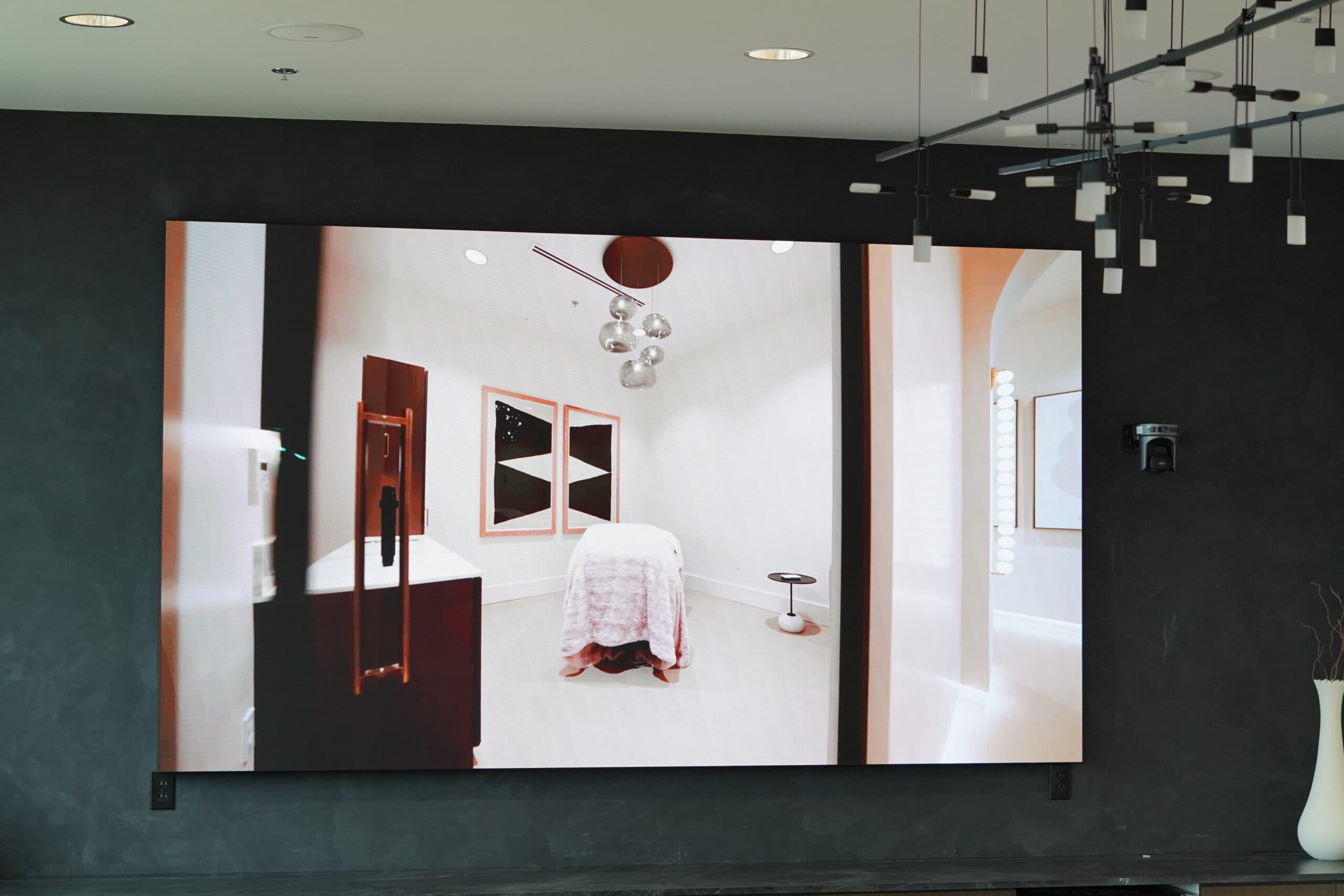 Med spa branded lobby display content