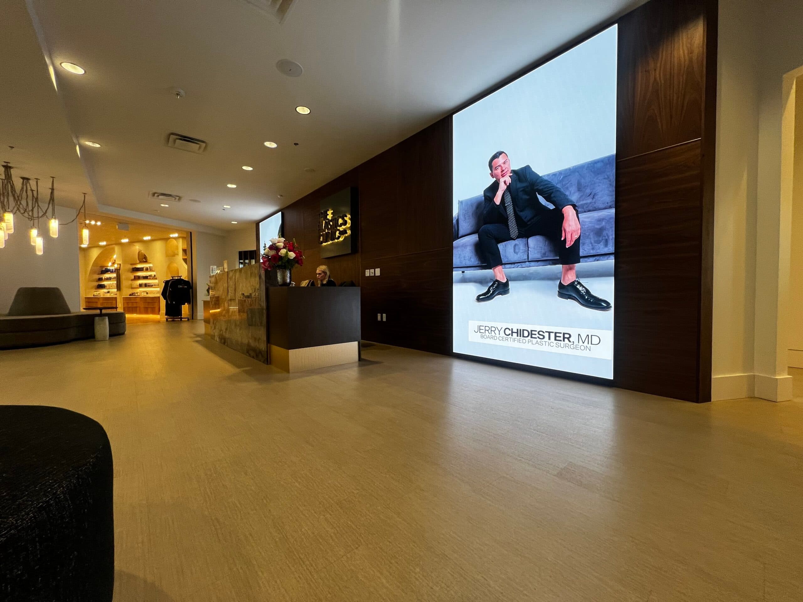 Spa service visuals on digital displays