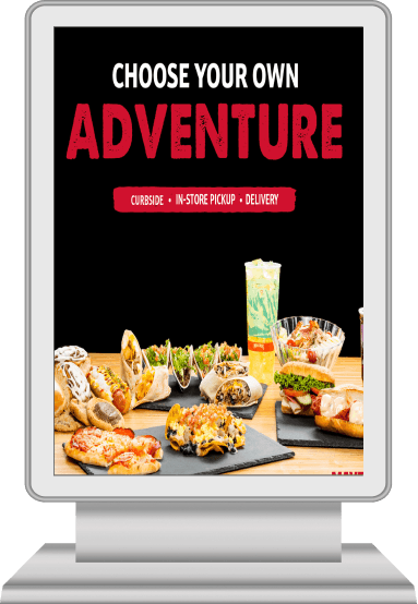 Restaurant promotional display mockup