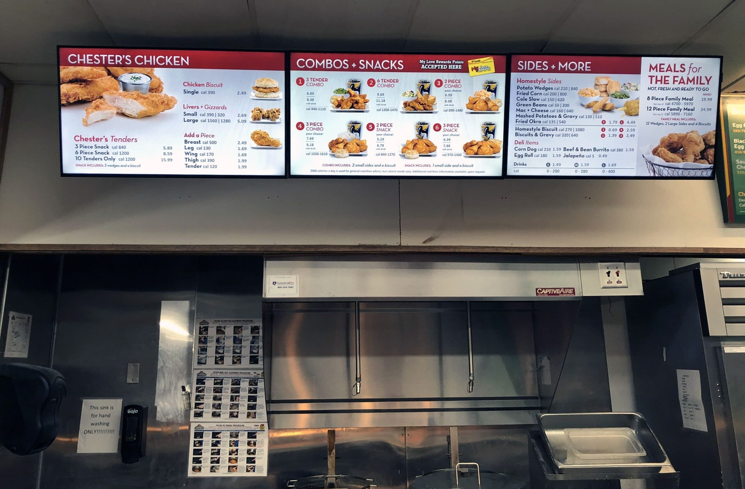Large food feature board with offer highlights