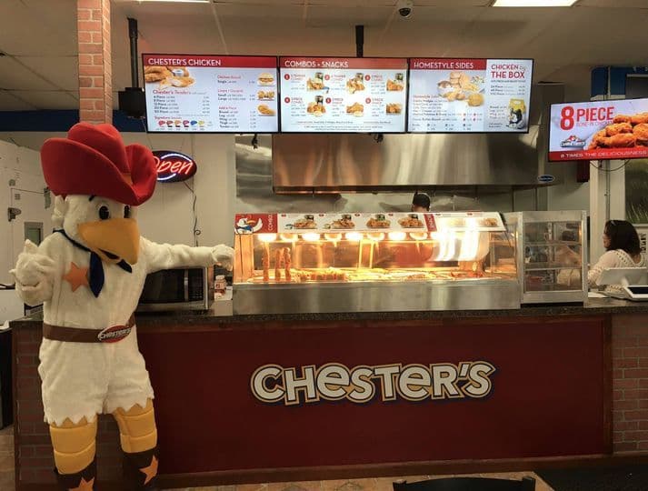 Counter service menu board setup