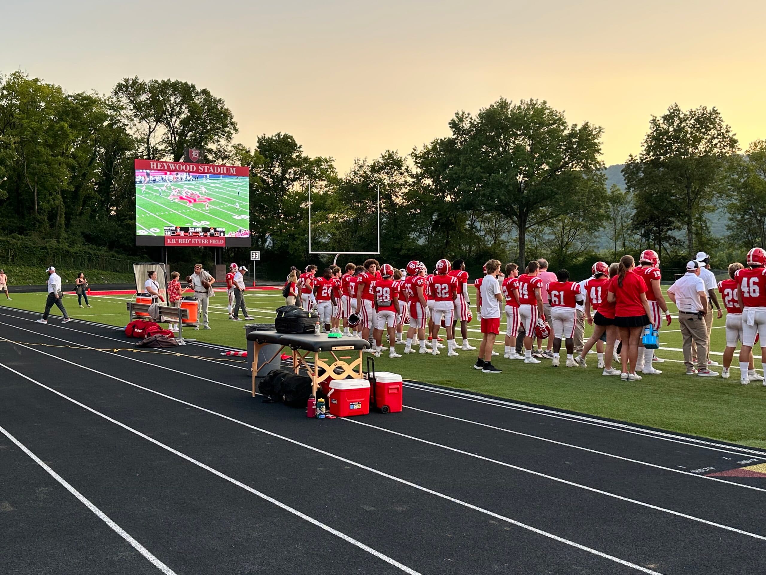 Sports venue branding on digital displays