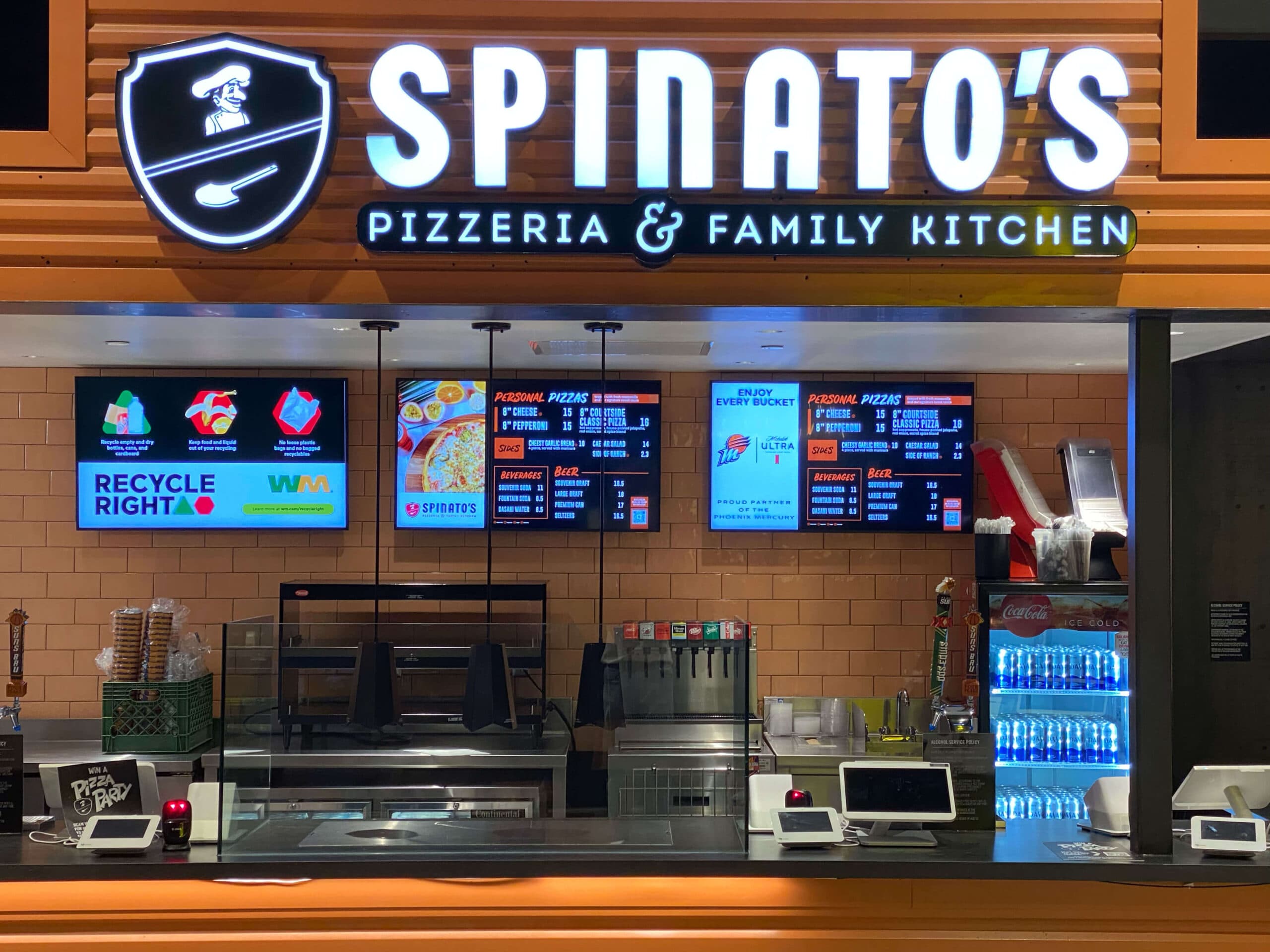 Field-side digital display used during sports event