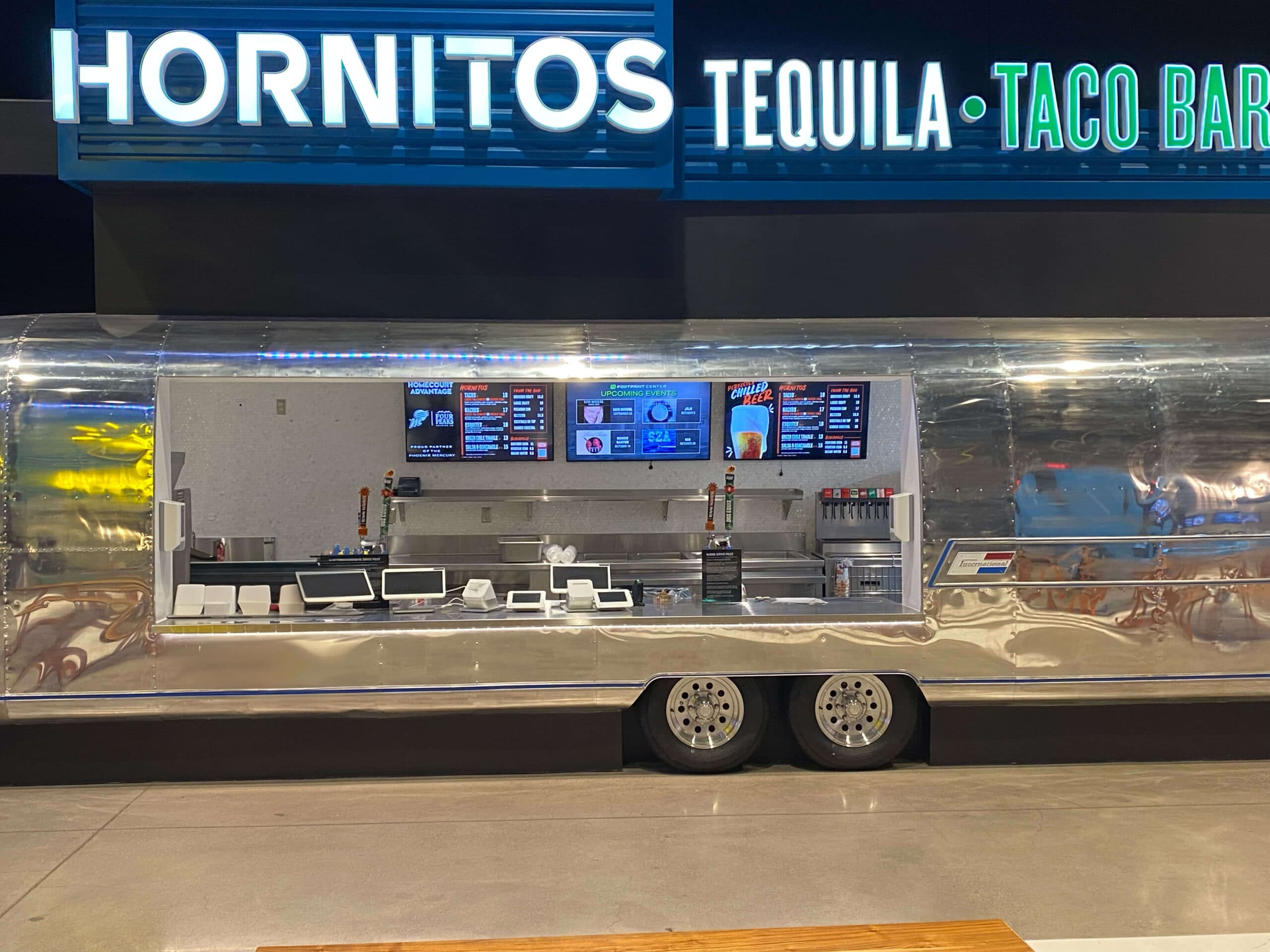 Venue concourse digital signage installation